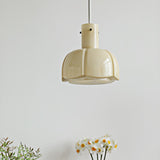 Modern Petal Glass Pendant Light Layered Floral Hanging Lamp for Living Room Dining Area