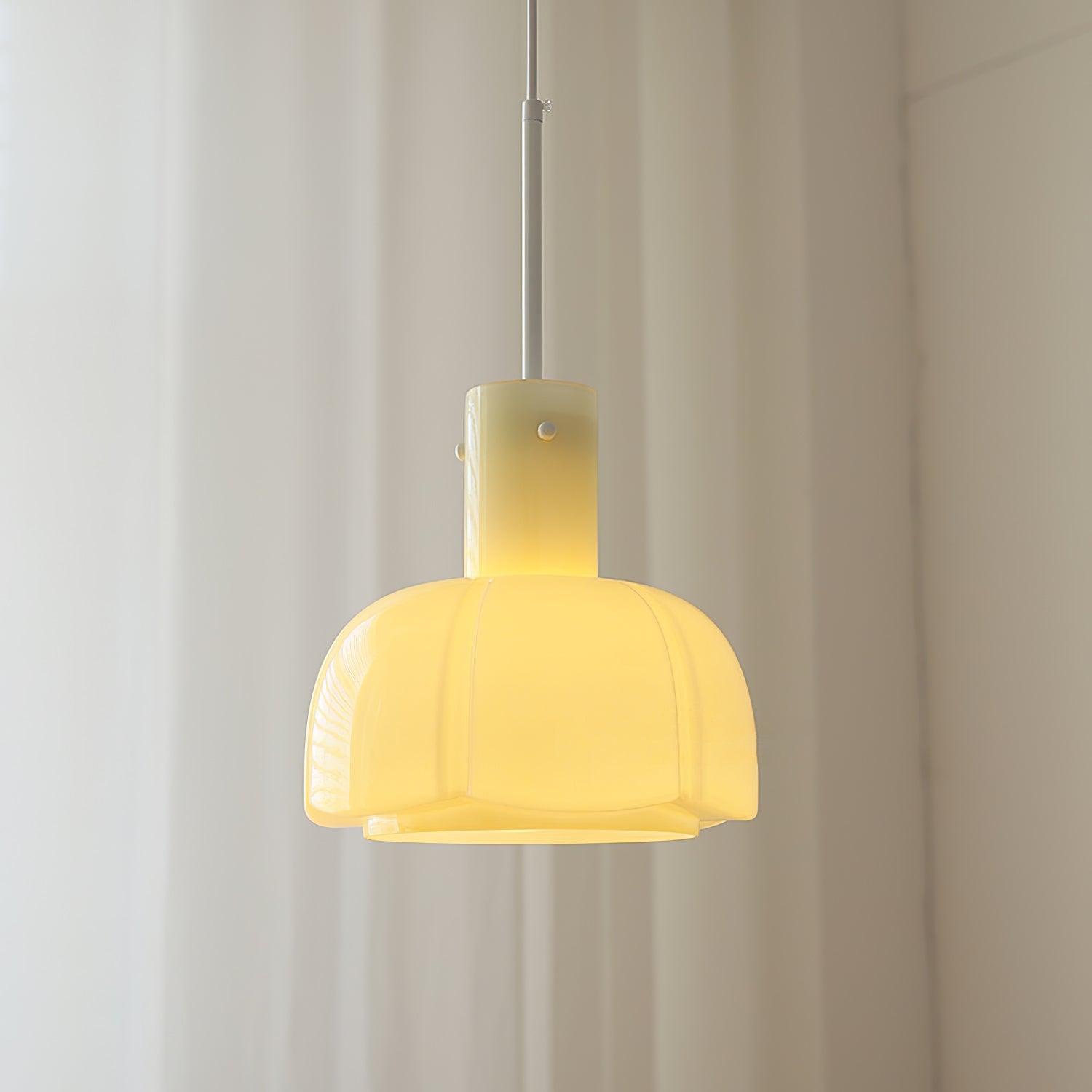 Modern Petal Glass Pendant Light Layered Floral Hanging Lamp for Living Room Dining Area