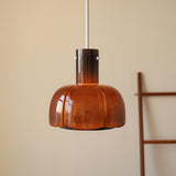 Modern Petal Glass Pendant Light Layered Floral Hanging Lamp for Living Room Dining Area