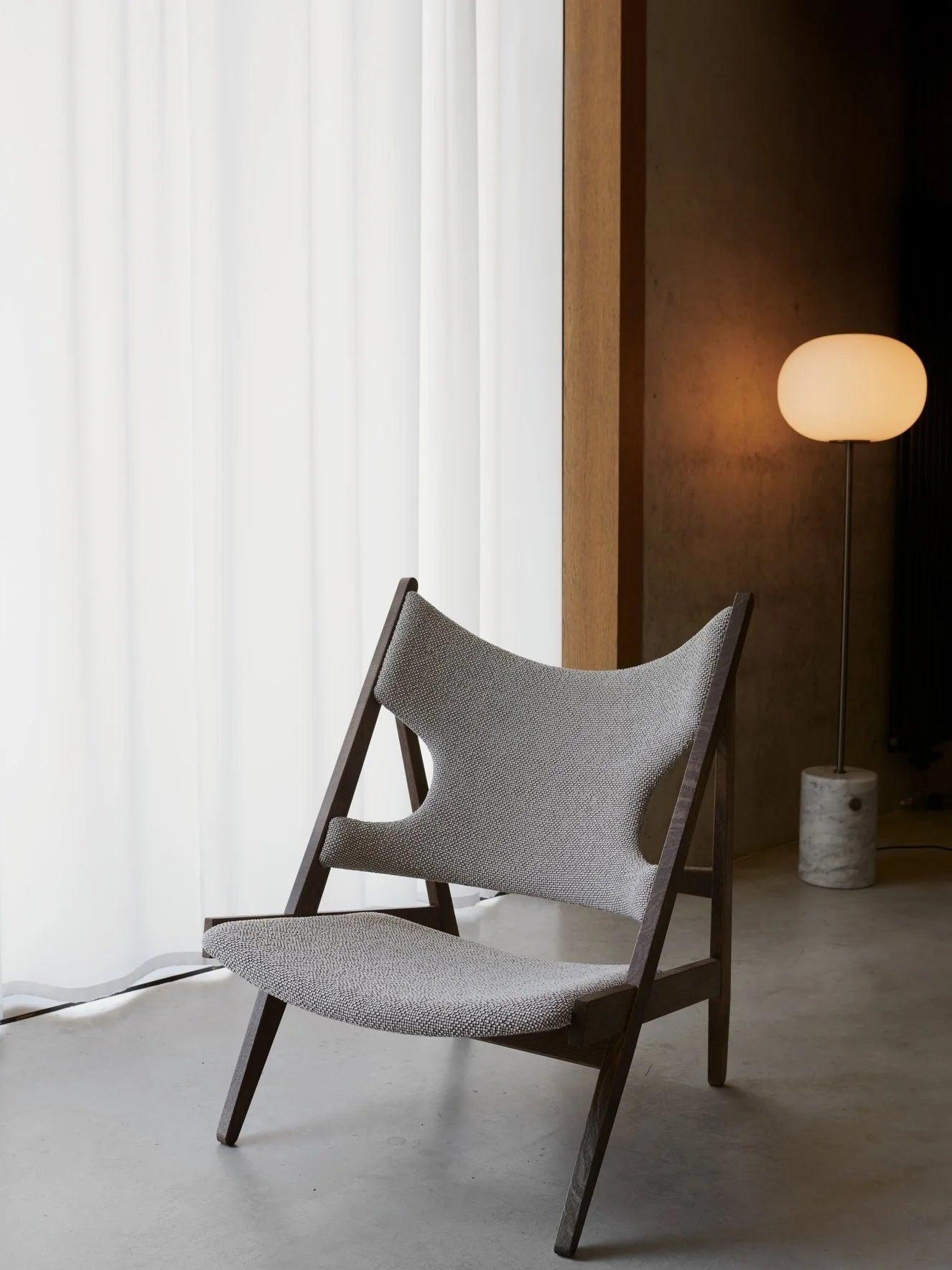 Modern Jwda Travertine Floor Lamp with Spherical Glass Globe and Yellow Stone Base