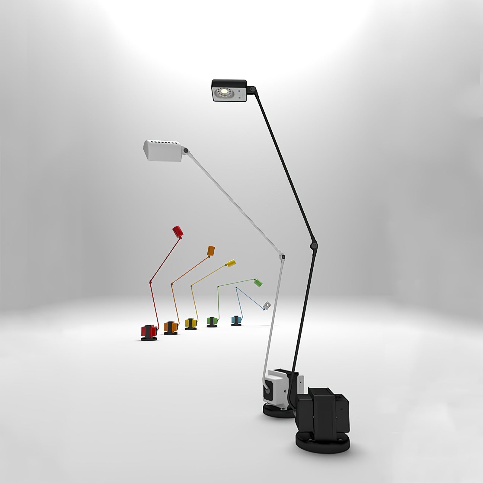 Dynamo Minimalist Adjustable LED Table Lamp Rotating Metal Desk Light for Modern Bedroom Office
