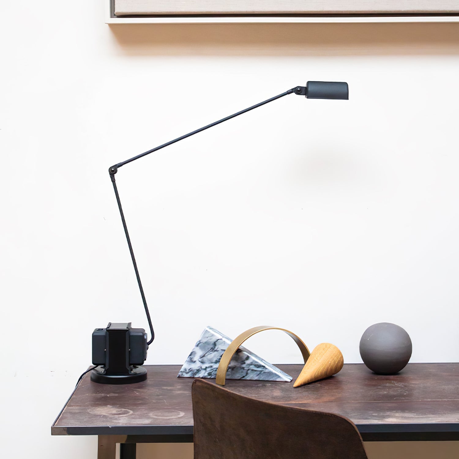 Dynamo Minimalist Adjustable LED Table Lamp Rotating Metal Desk Light for Modern Bedroom Office