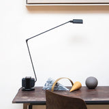 Dynamo Minimalist Adjustable LED Table Lamp Rotating Metal Desk Light for Modern Bedroom Office