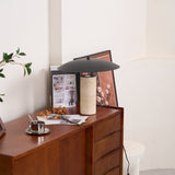 Modern Geometric Travertine LED Bedside Lamp with Adjustable Color Temperature