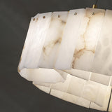 Luxury Alabaster and Brass Flush Mount Ceiling Light for Modern Interiors