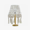 Bohemian Handcrafted Macrame Table Lamp Boho Cotton Rope Desk Light for Bedroom