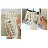 Bohemian Handcrafted Macrame Table Lamp Boho Cotton Rope Desk Light for Bedroom