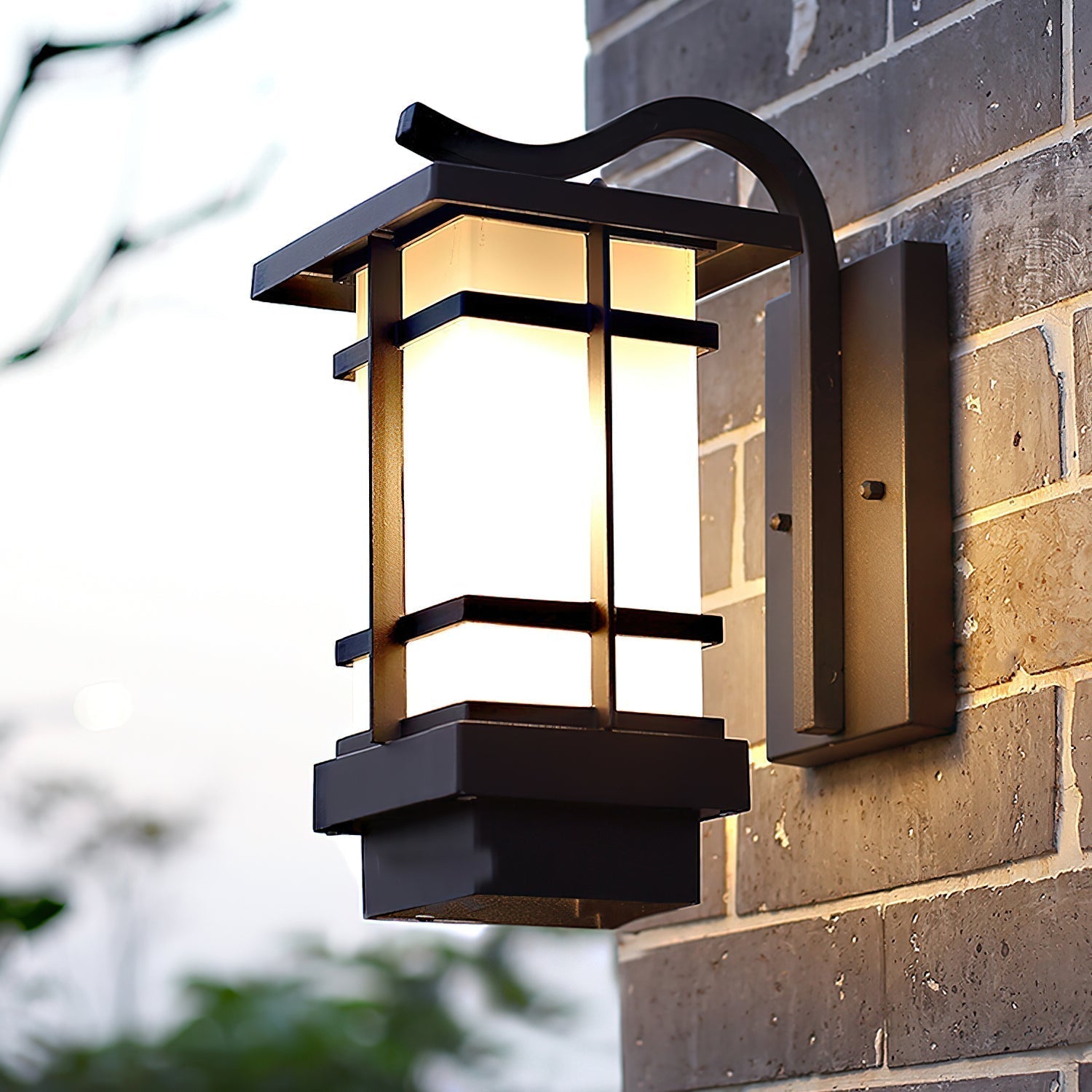 waterproof-ip65-madison-lantern-exterior-wall-sconce-with-frosted-glass-and-aluminum-frame-black-finish