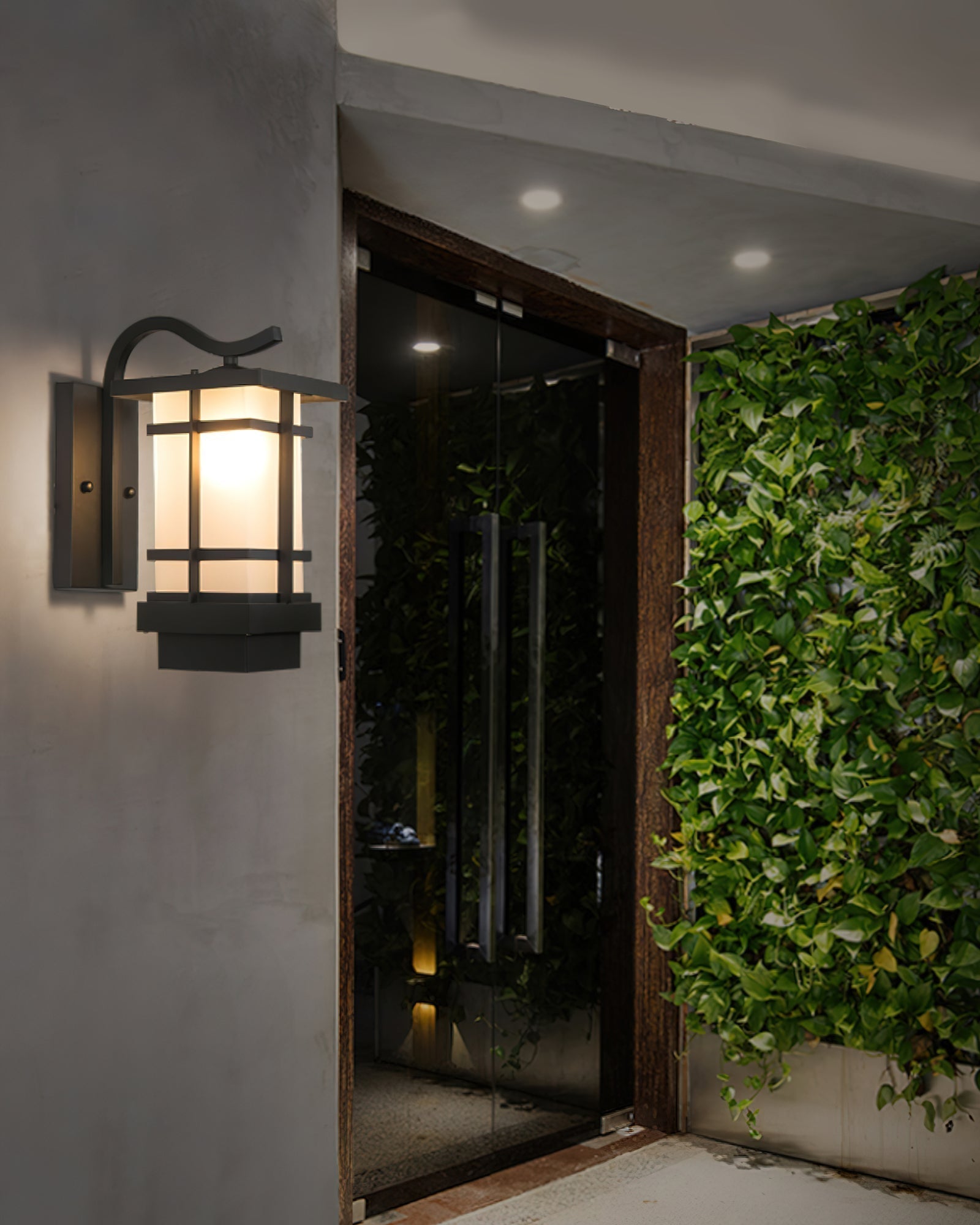 waterproof-ip65-madison-lantern-exterior-wall-sconce-with-frosted-glass-and-aluminum-frame-black-finish