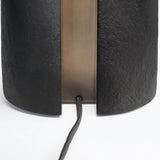 Modern Madoc Resin Table Lamp with Fabric Shade for Bedside and Living Room Decor