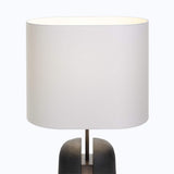 Modern Madoc Resin Table Lamp with Fabric Shade for Bedside and Living Room Decor