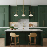 mid-century-modern-looping-brass-pendant-light-with-white-blown-glass-globes
