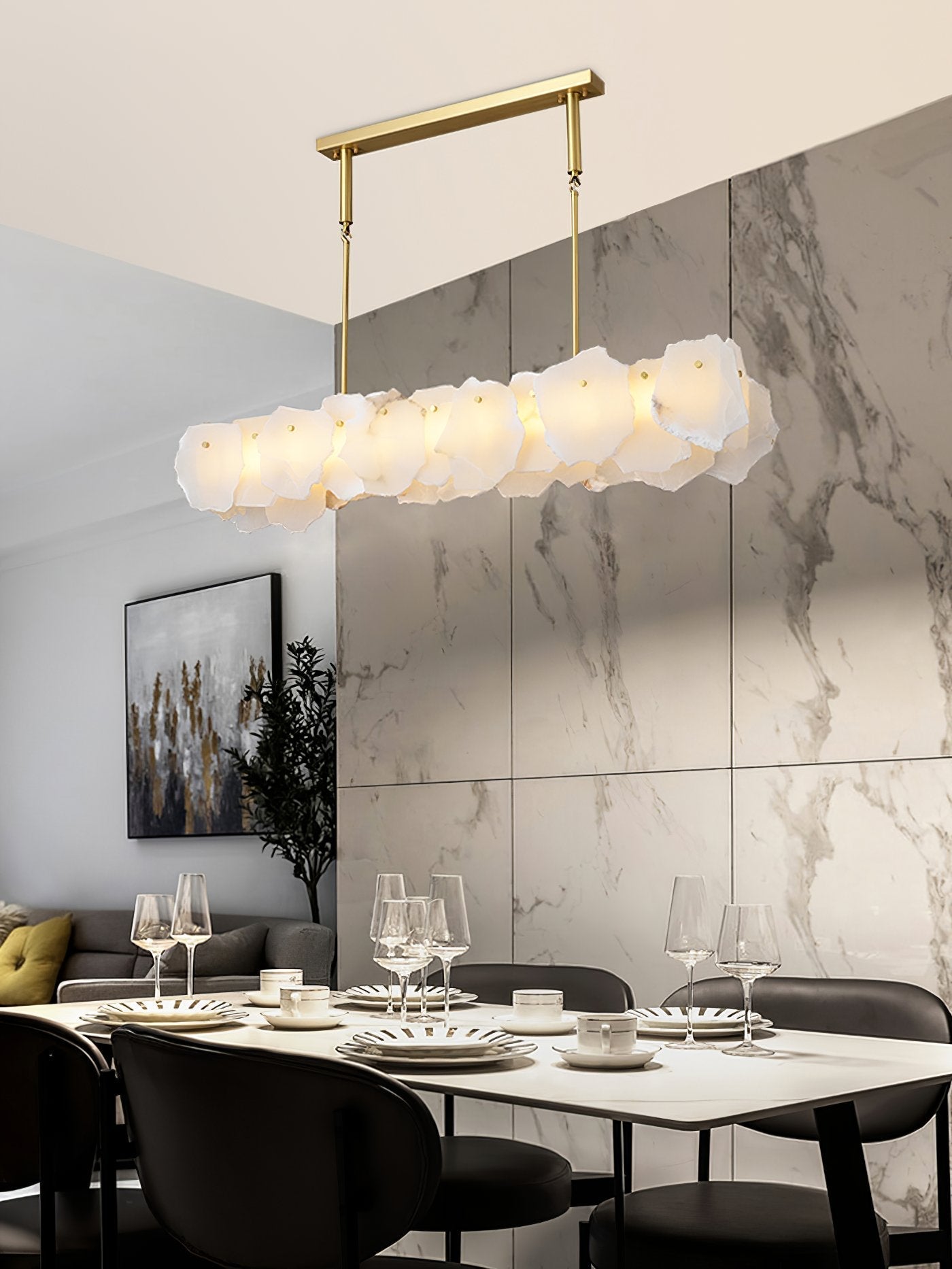 modern-brass-and-natural-white-alabaster-led-chandelier-for-luxury-dining-spaces
