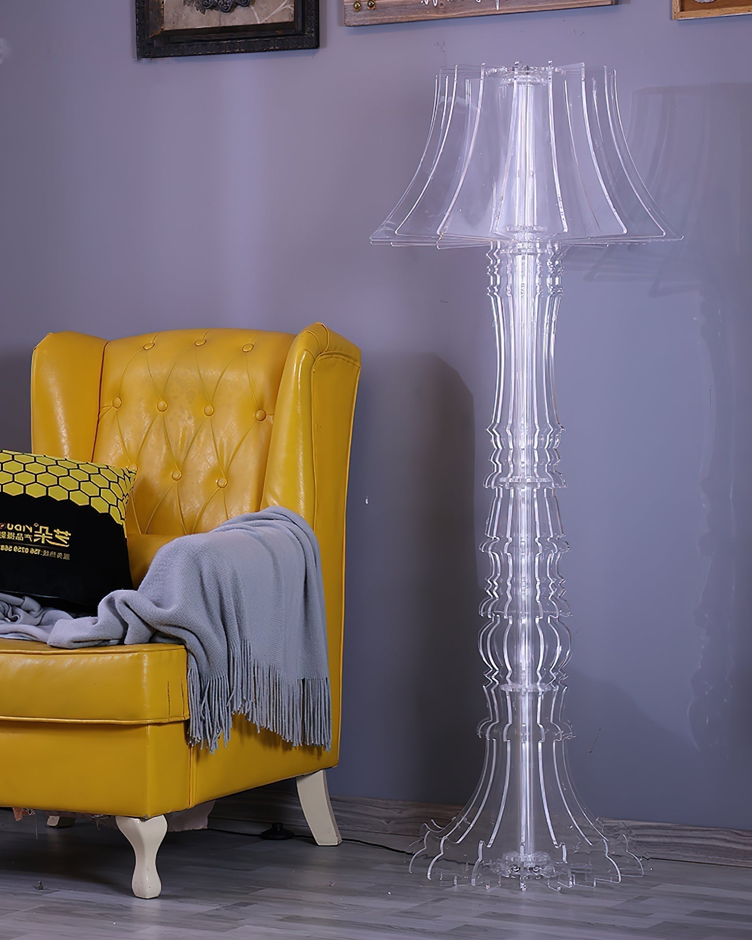 Josephine Contemporary Acrylic LED Table and Floor Lamp for Ambient Home Lighting
