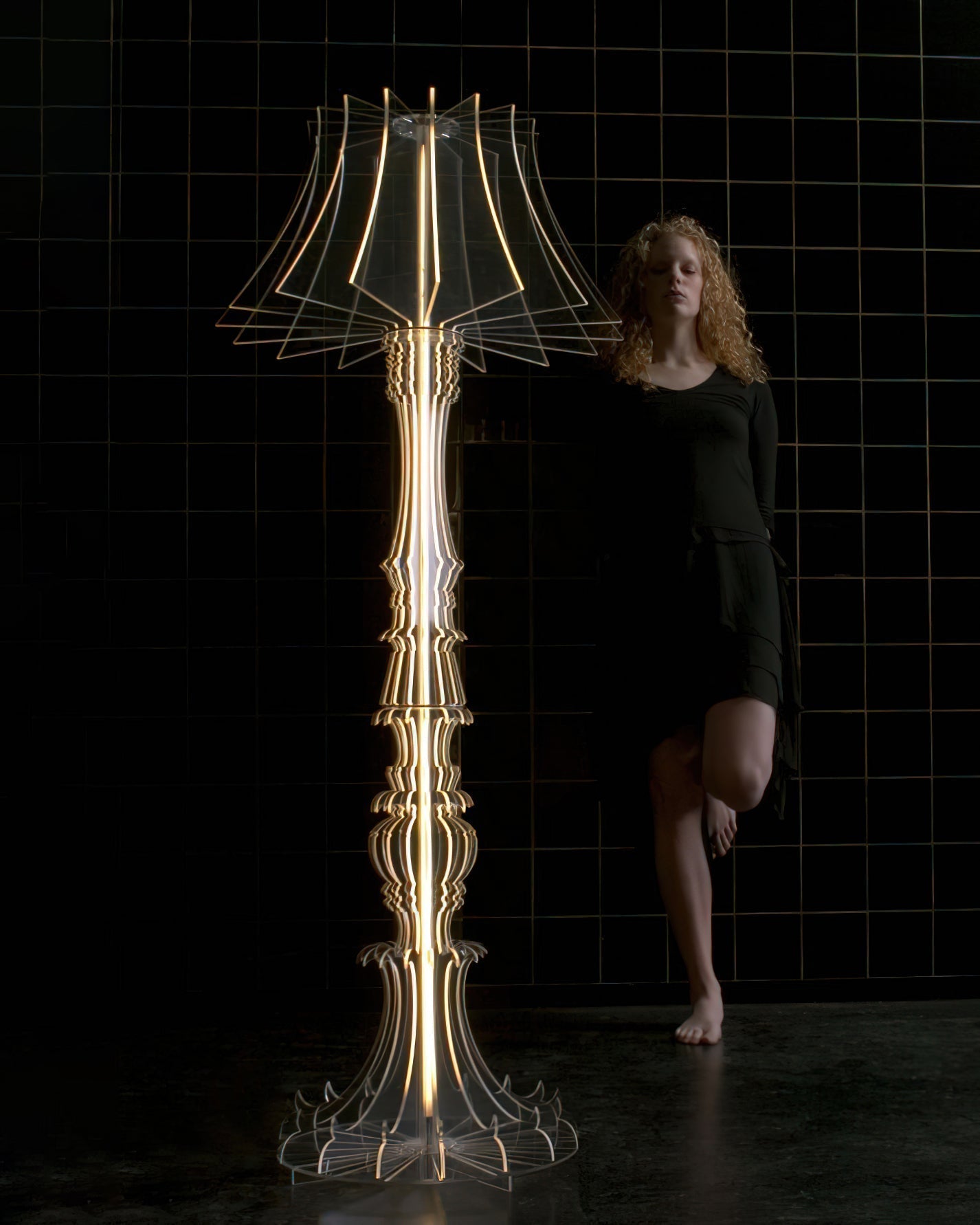 Josephine Contemporary Acrylic LED Table and Floor Lamp for Ambient Home Lighting