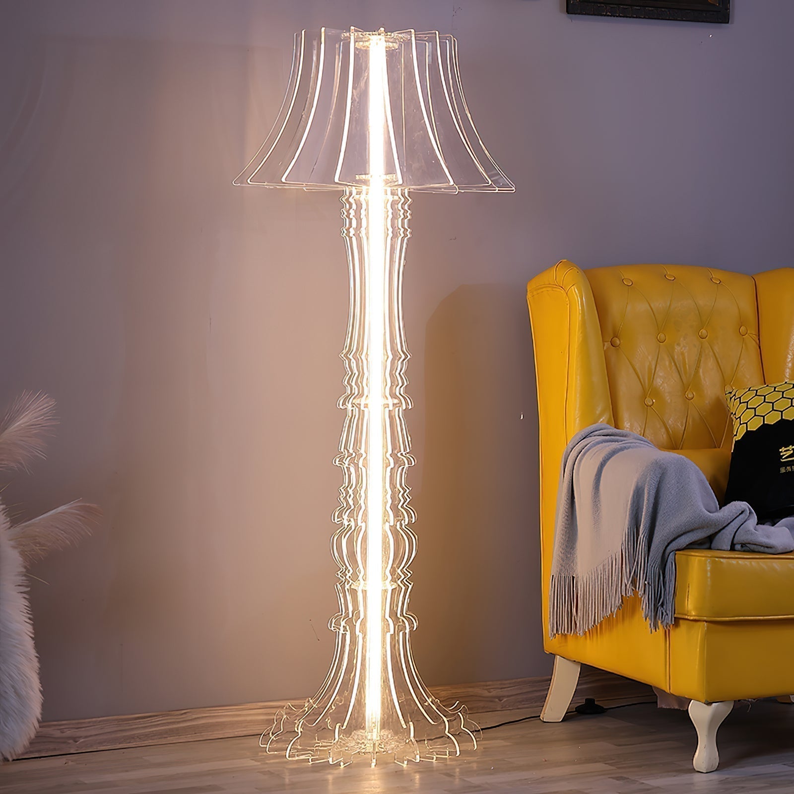 Josephine Contemporary Acrylic LED Table and Floor Lamp for Ambient Home Lighting