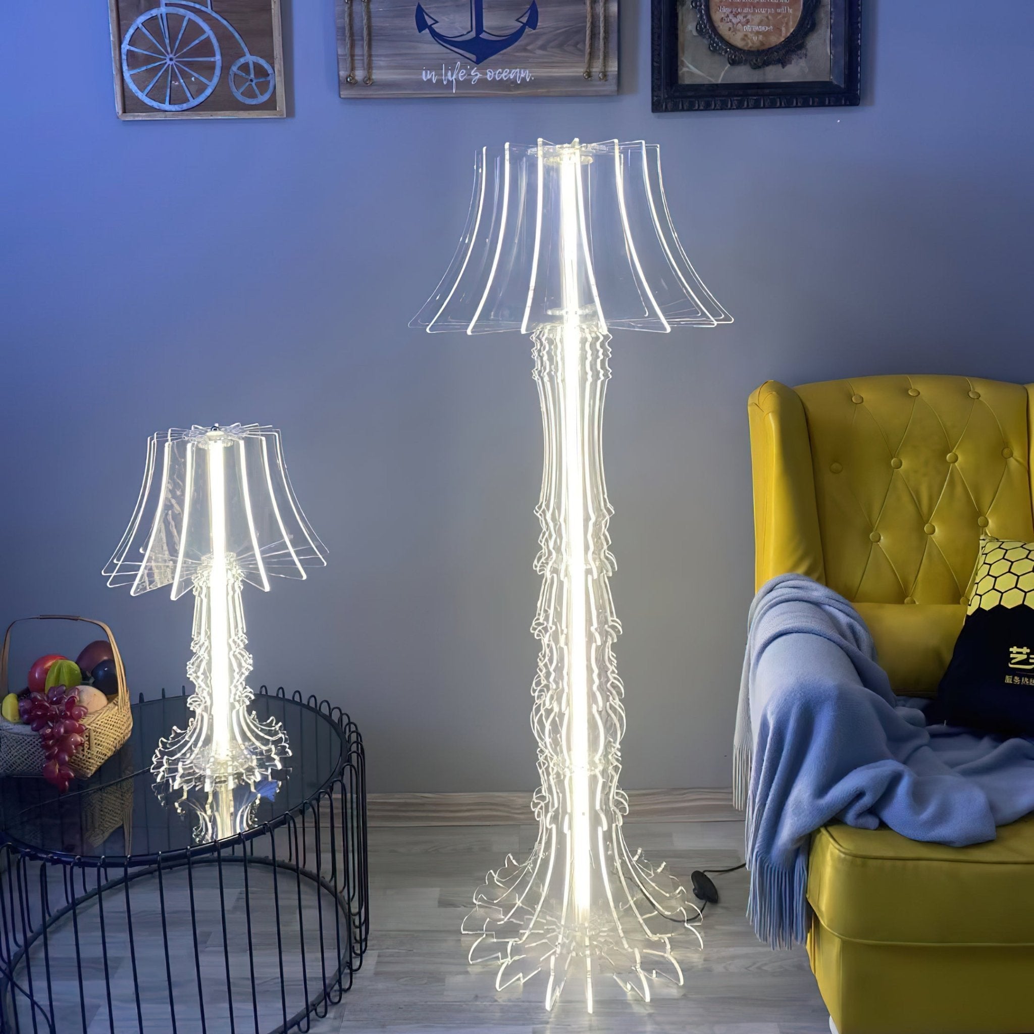 Josephine Contemporary Acrylic LED Table and Floor Lamp for Ambient Home Lighting