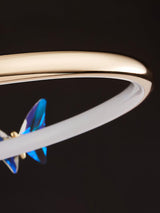 Enchanting Crystal Butterfly Flush Mount Ceiling Light for Bedroom and Living Room