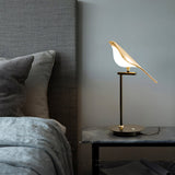 Modern Bird Perch LED Table Lamp for Home Office and Bedside Decor