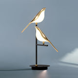 Modern Bird Perch LED Table Lamp for Home Office and Bedside Decor