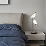 Modern Bird Perch LED Table Lamp for Home Office and Bedside Decor