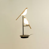 Modern Bird Perch LED Table Lamp for Home Office and Bedside Decor