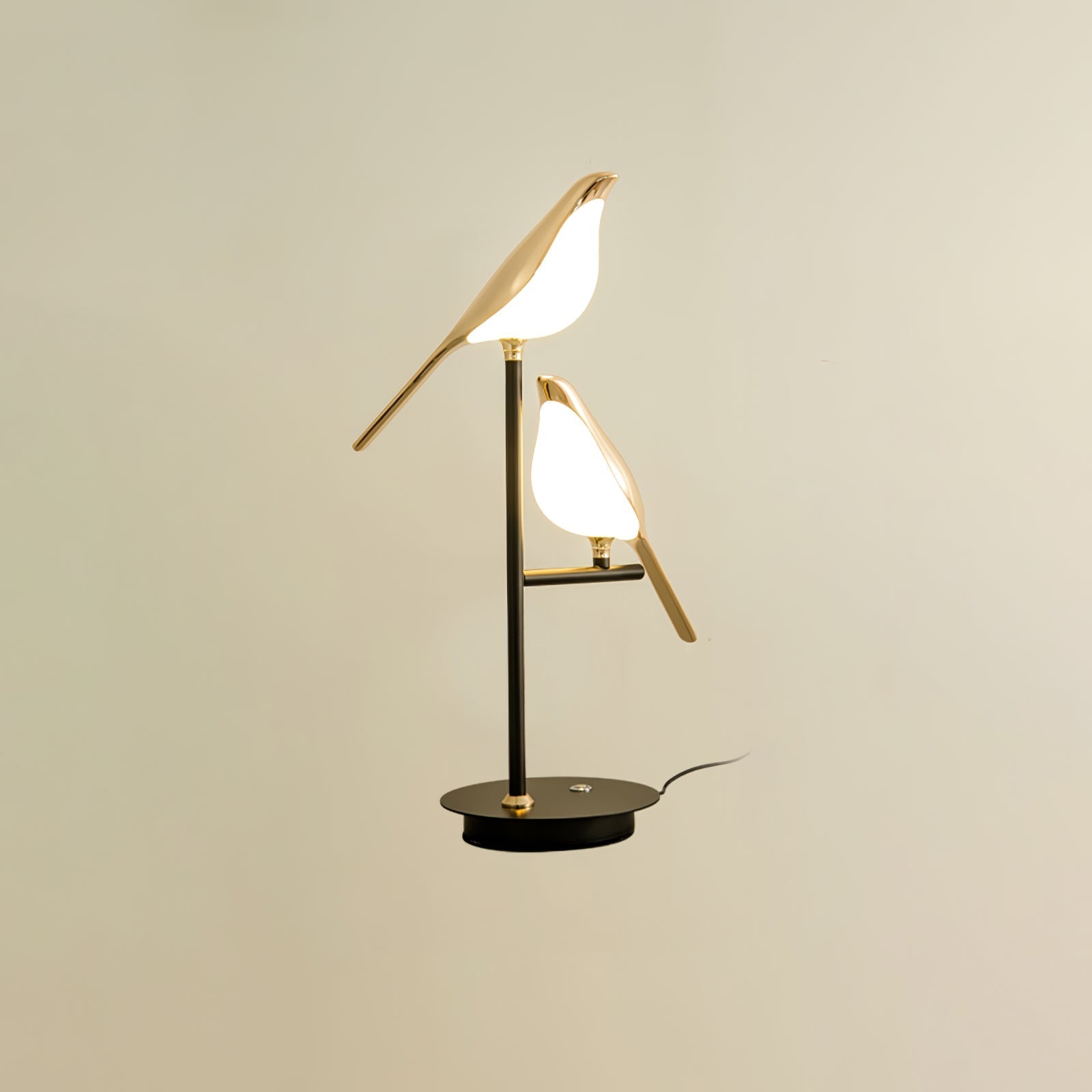 Modern Bird Perch LED Table Lamp for Home Office and Bedside Decor