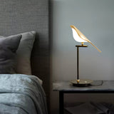 Modern Bird Perch LED Table Lamp for Home Office and Bedside Decor