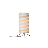 Architectural Baltic Tower Metal Desk Lamp Stacked Disk Design for Modern Bedroom