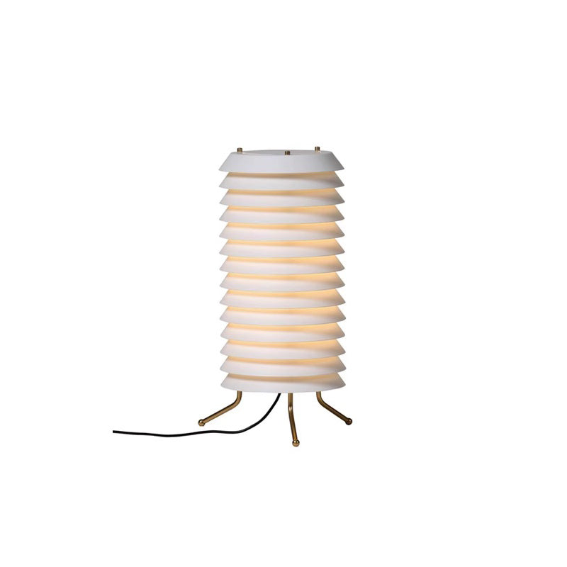 Architectural Baltic Tower Metal Desk Lamp Stacked Disk Design for Modern Bedroom