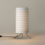 Architectural Baltic Tower Metal Desk Lamp Stacked Disk Design for Modern Bedroom