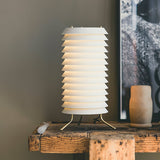 Architectural Baltic Tower Metal Desk Lamp Stacked Disk Design for Modern Bedroom