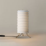 Architectural Baltic Tower Metal Desk Lamp Stacked Disk Design for Modern Bedroom