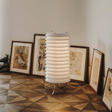 Architectural Baltic Tower Metal Desk Lamp Stacked Disk Design for Modern Bedroom
