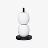 Modern Hand Blown Glass Globe Table Lamp with Natural Marble Base and Integrated LED Light