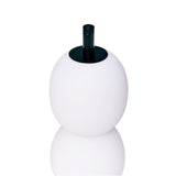 Modern Hand Blown Glass Globe Table Lamp with Natural Marble Base and Integrated LED Light