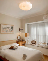 Malibu Modern Minimalist LED Ceiling Lamp White Metal Flush Mount Overhead Lighting