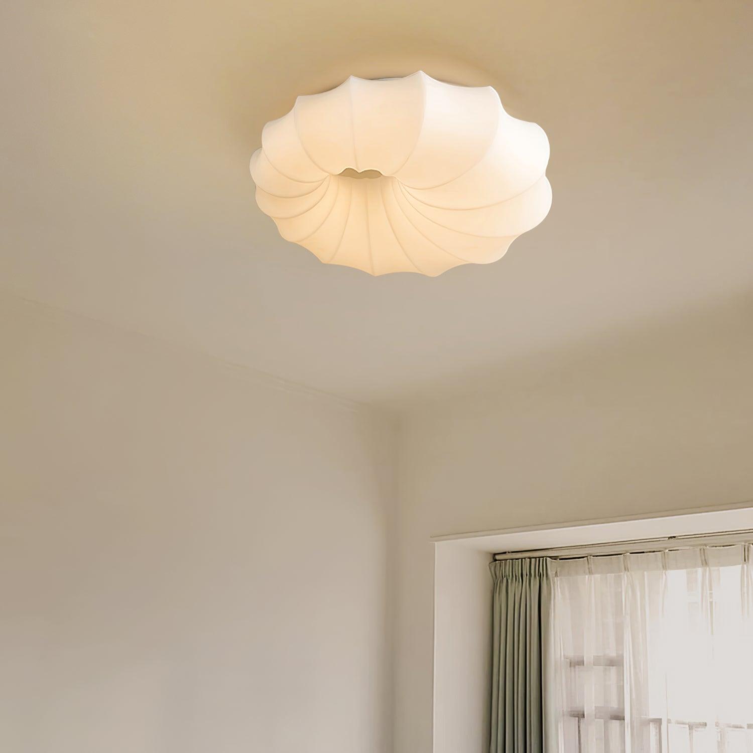 Malibu Modern Minimalist LED Ceiling Lamp White Metal Flush Mount Overhead Lighting