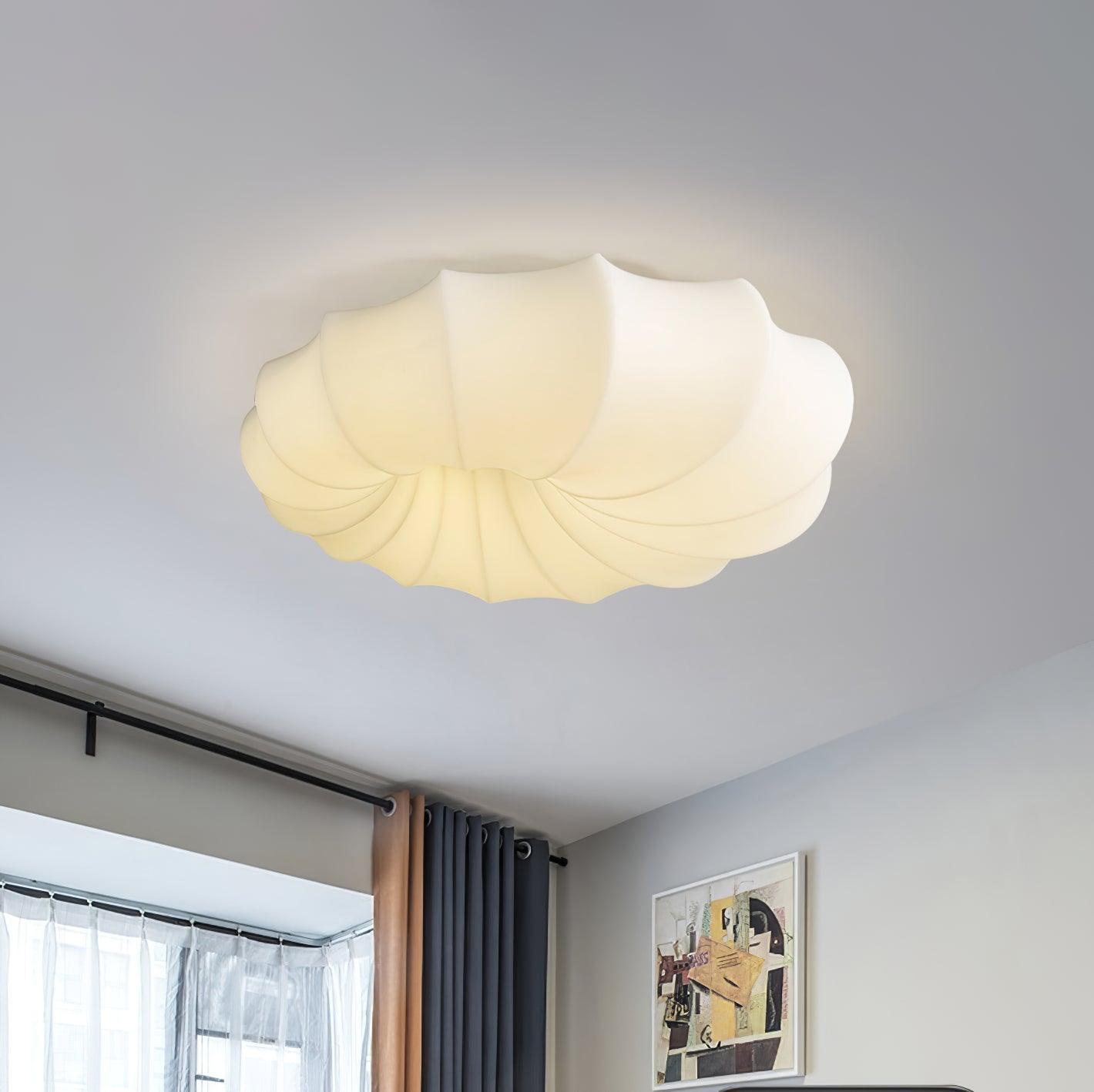 Malibu Modern Minimalist LED Ceiling Lamp White Metal Flush Mount Overhead Lighting