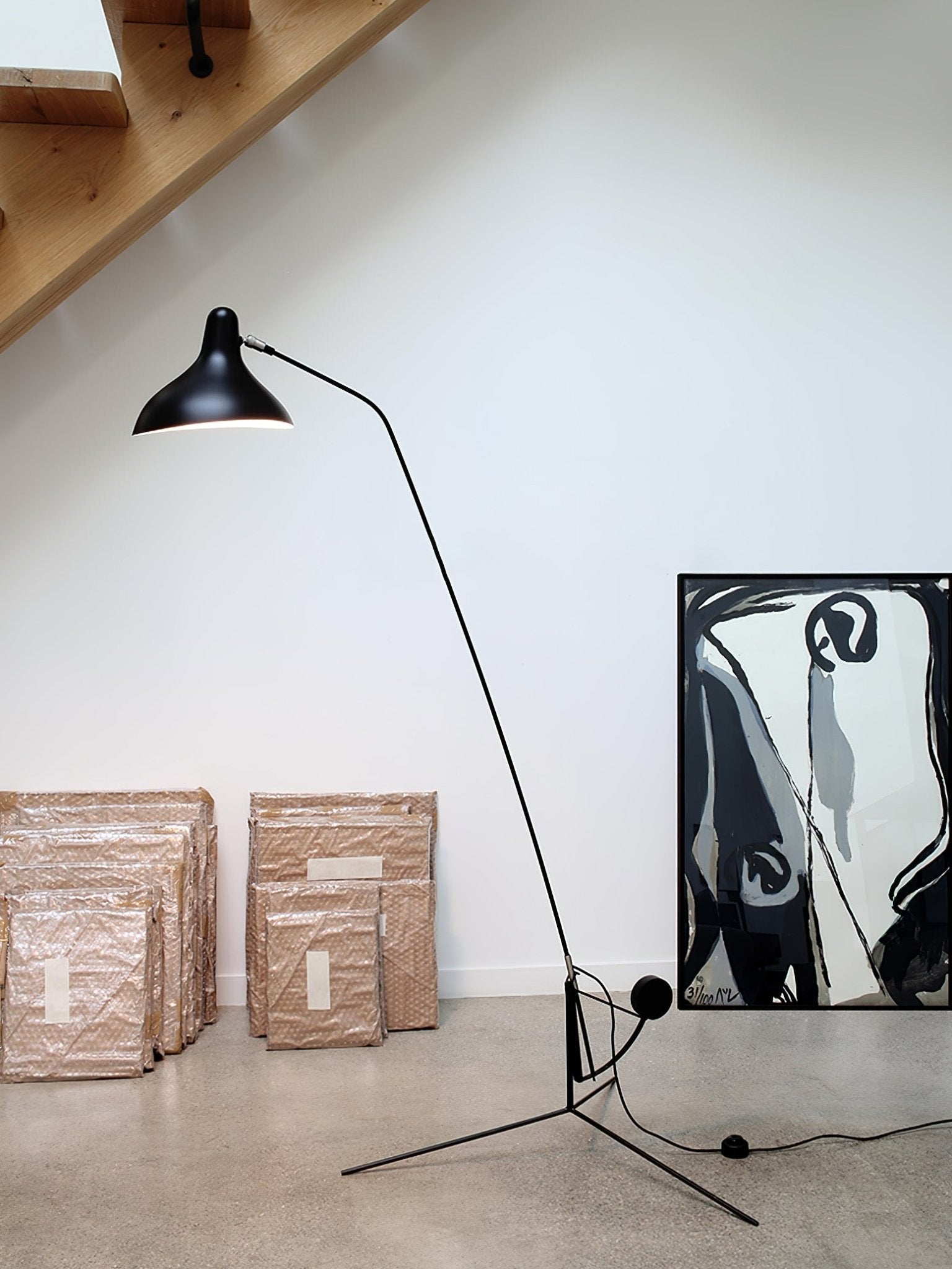 Modern Adjustable Mantis Arm Floor Lamp Rotating Industrial Metal Standing Light for Bedroom