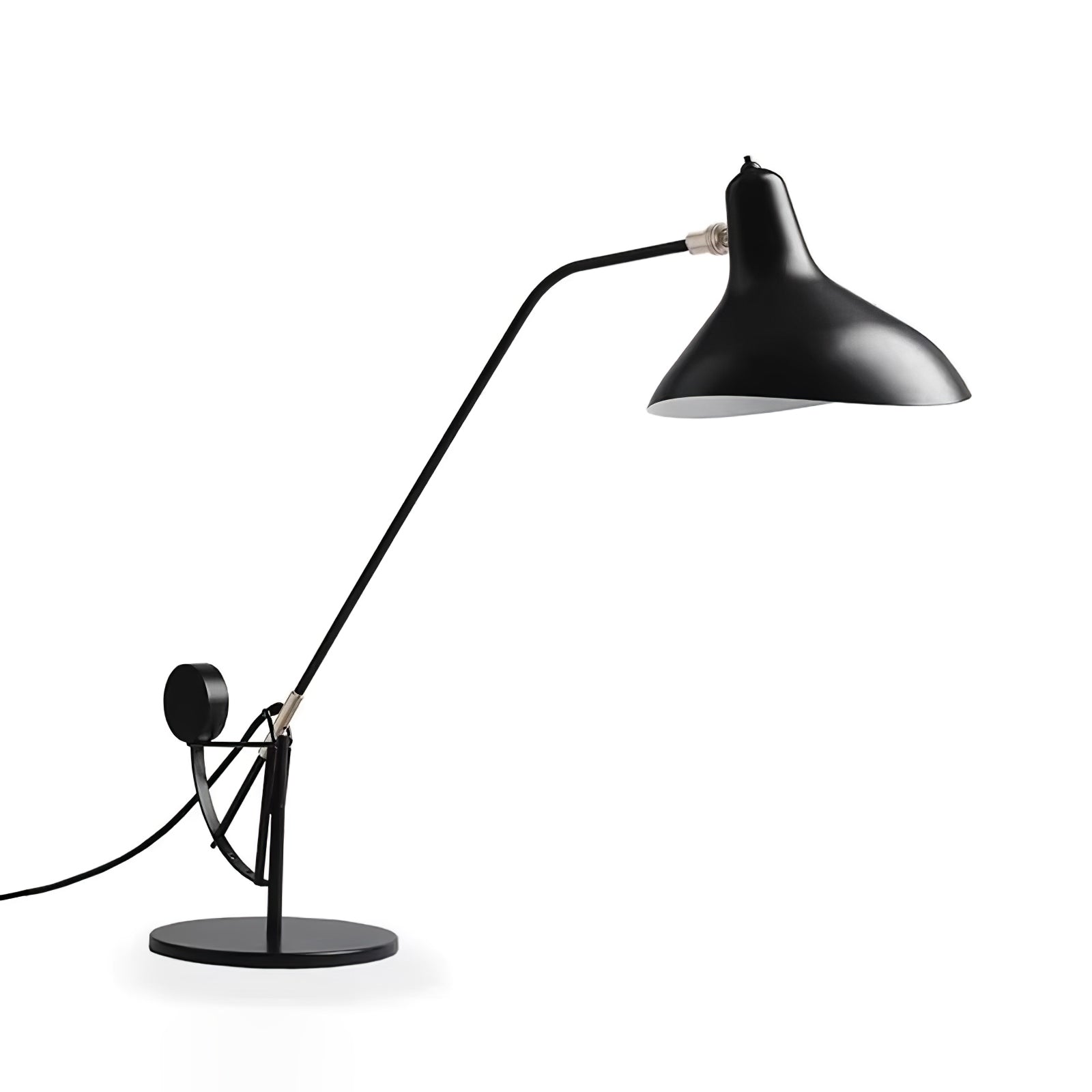 Modern Mantis Arm Table Lamp Minimalist Black Metal Desk Light for Living Room