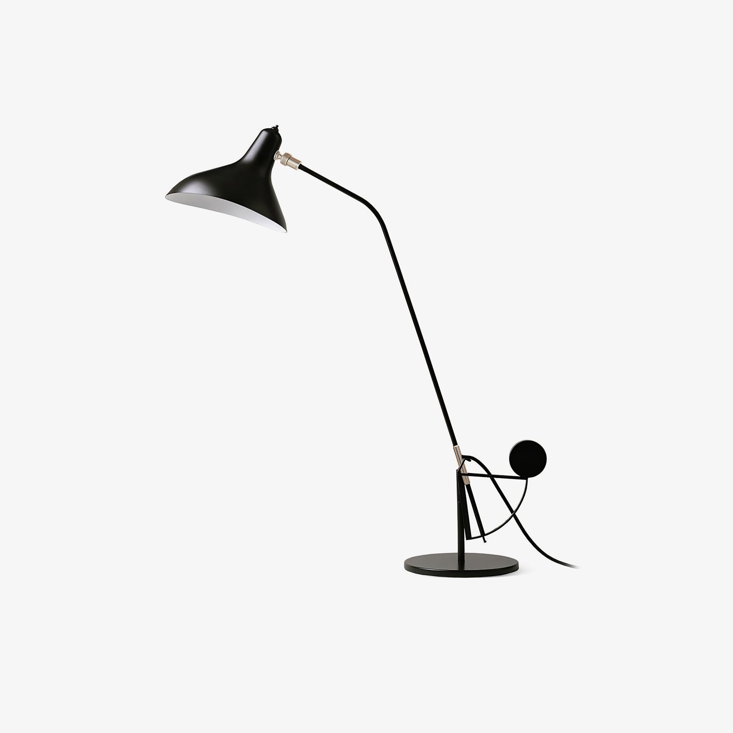 Modern Mantis Arm Table Lamp Minimalist Black Metal Desk Light for Living Room
