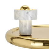Modern Marble Aura LED Table Lamp for Nightstand and Living Room Ambient Lighting