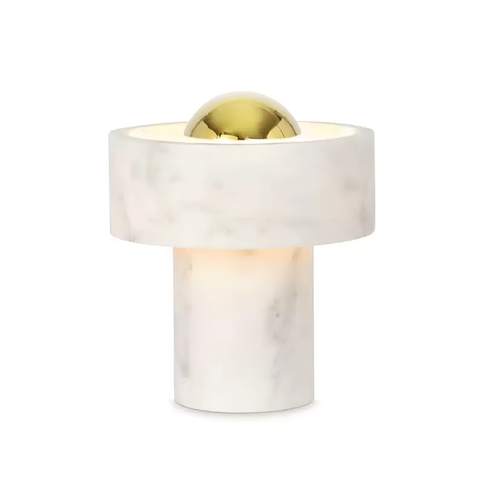 Modern Marble Aura LED Table Lamp for Nightstand and Living Room Ambient Lighting