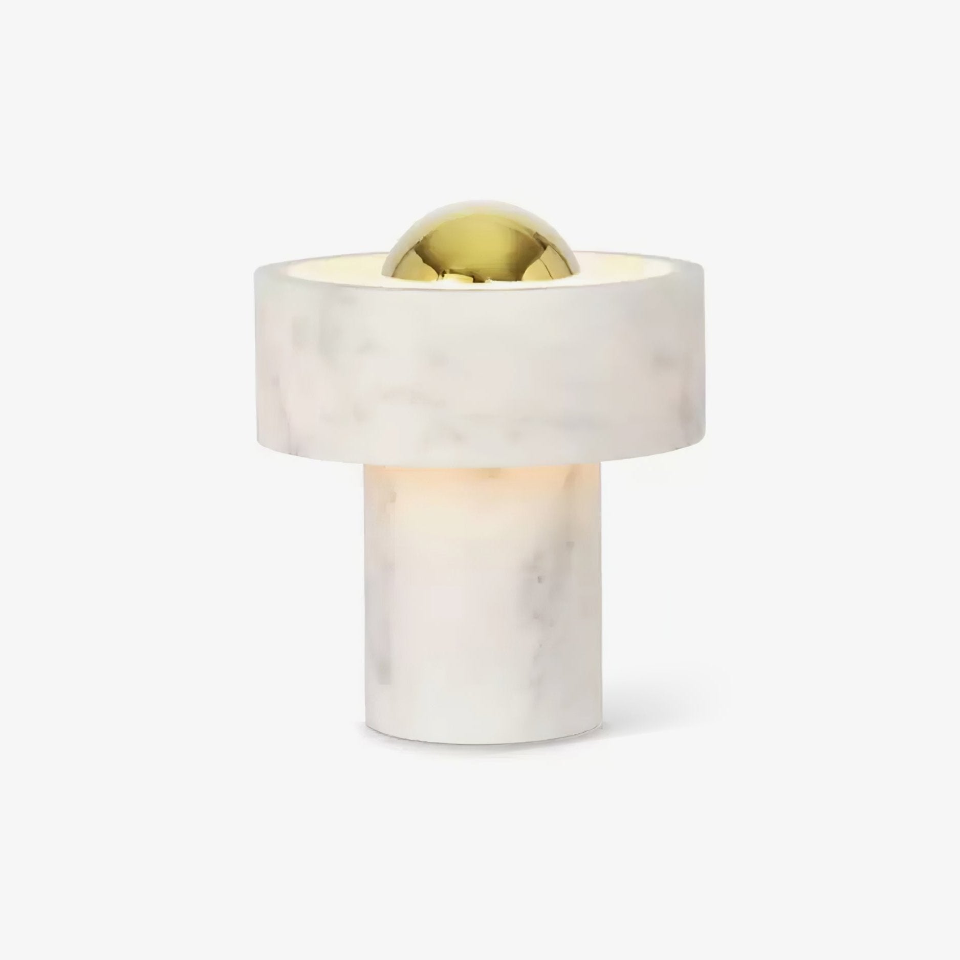 Modern Marble Aura LED Table Lamp for Nightstand and Living Room Ambient Lighting