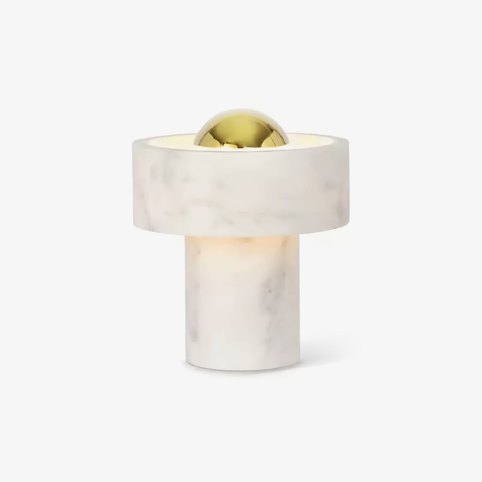 Modern Marble Aura LED Table Lamp for Nightstand and Living Room Ambient Lighting