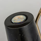 Modern Marble Geometric Base Table Lamp with Gold Shade for Bedside and Reading