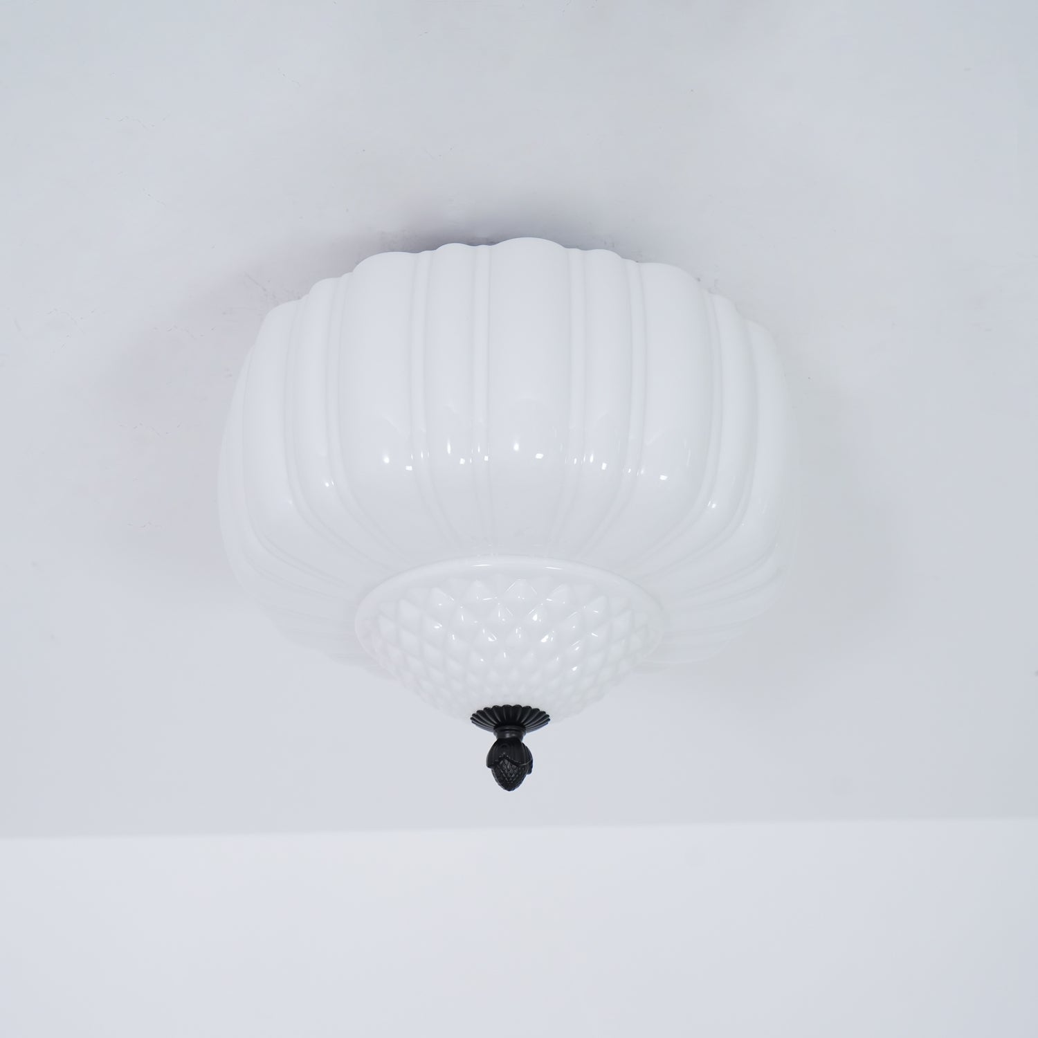 Marlo Contemporary Metal and Glass Flush Mount Ceiling Light for Modern Interiors