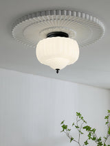 Marlo Contemporary Metal and Glass Flush Mount Ceiling Light for Modern Interiors