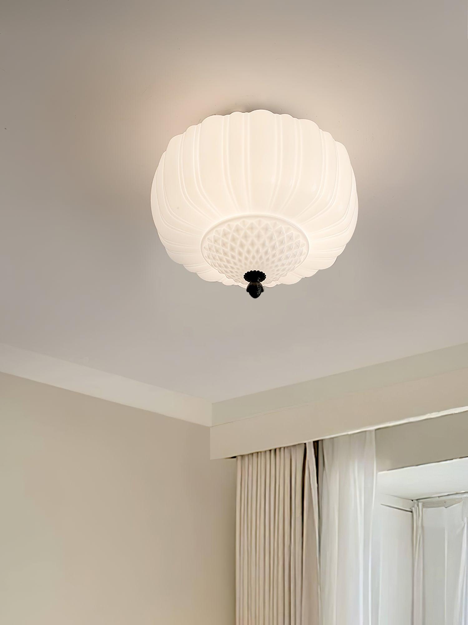 Marlo Contemporary Metal and Glass Flush Mount Ceiling Light for Modern Interiors